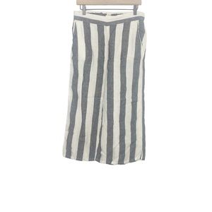 Catherine Malandrino wide leg linen pant’s striped medium